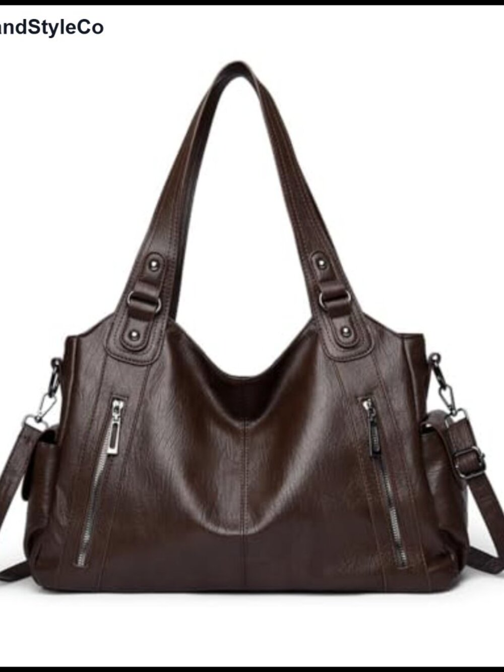 Faux Leather Tote Bag Large Shoulder Crossbody Purse